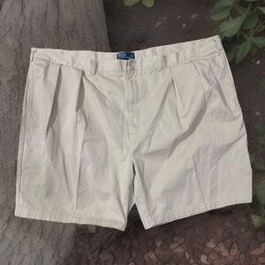 Polo by Ralph Lauren Cream Flat Front Men’s Shorts